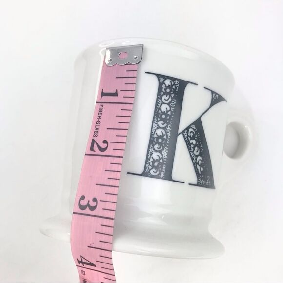 Anthropologie White Monogram K Pedestal Mug - Picture 6 of 12